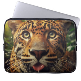 Funda Para Portátil Estrellas de leopardo mientras agita agua en la ju