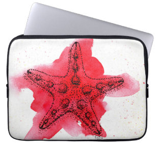 Funda Para Portátil Estrellas de mar de la acuarela