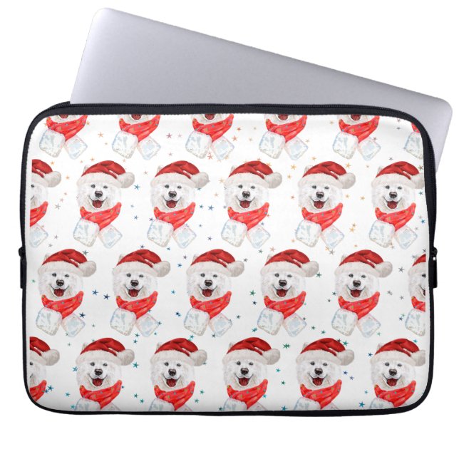 Funda Para Portátil Estrellas de Navidades de raza de perro (Frente)