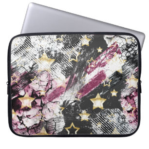 Funda Para Portátil Estrellas de oro grunge abstracto moderno urbano