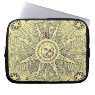 Funda Para Portátil Estrellas del Sol Antiguo Cielo Nocturno Zodiaco M