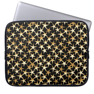 Funda Para Portátil Estrellas doradas sobre fondo negro