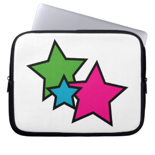 Funda Para Portátil Estrellas Retro Neón Gráfico Y2K