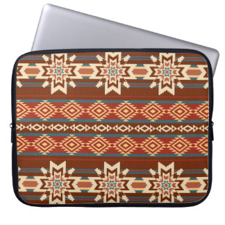 Funda Para Portátil Estrellas textiles étnicas: Patrón abstracto.