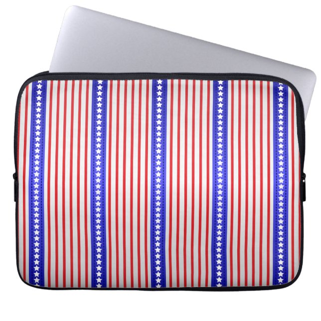 Funda Para Portátil Estrellas y rayas (Frente)