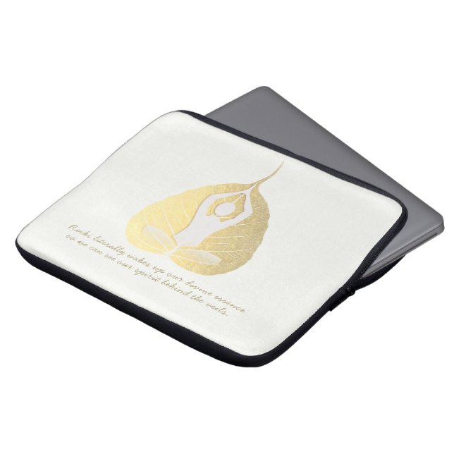 Funda Para Portátil Estudio de instrucción de yoga Meditación Pose Bod (Superior anverso)
