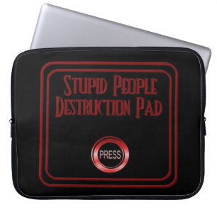 Funda Para Portátil Estúpido Gente Destrucción Almohadilla Humor Manga