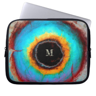 Funda Para Portátil Ethereal Ojo Cósmico Monograma vibrante Resumen Ar