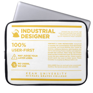 Funda Para Portátil Etiqueta de cuidado de diseño industrial Kean MGC