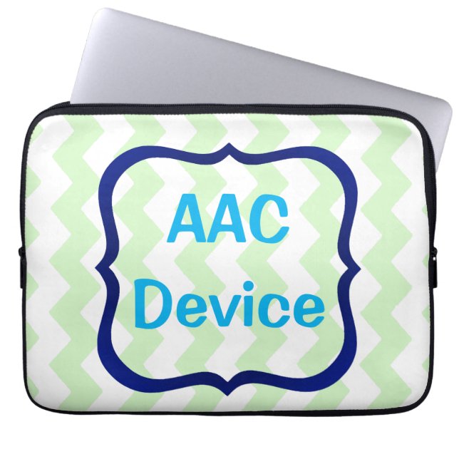 Funda Para Portátil etiqueta verde AAC (Frente)