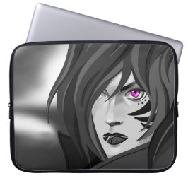 Funda Para Portátil Étui motif guerrière aux yeux fuchsia