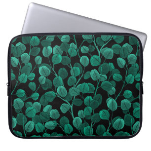 Funda Para Portátil Eucalyptus sobre negro