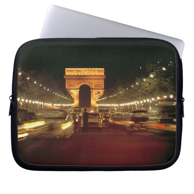 Funda Para Portátil Europa, Francia, París. Accidente nocturno (Frente)