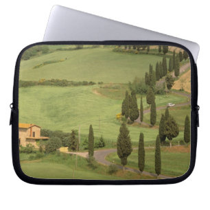 Funda Para Portátil Europa, Italia, Toscana, Monticchiello. Curva