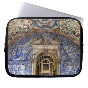 Funda Para Portátil Europa, Portugal, Obidos. Arquitectura colorida
