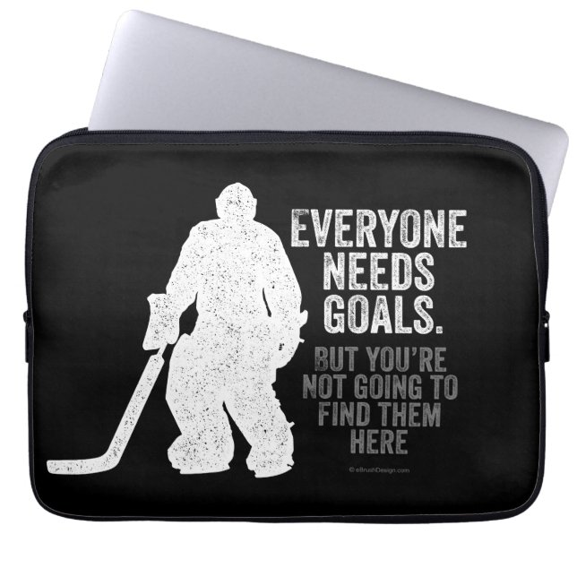 Funda Para Portátil Everyone Needs Goals (Hockey) (Frente)