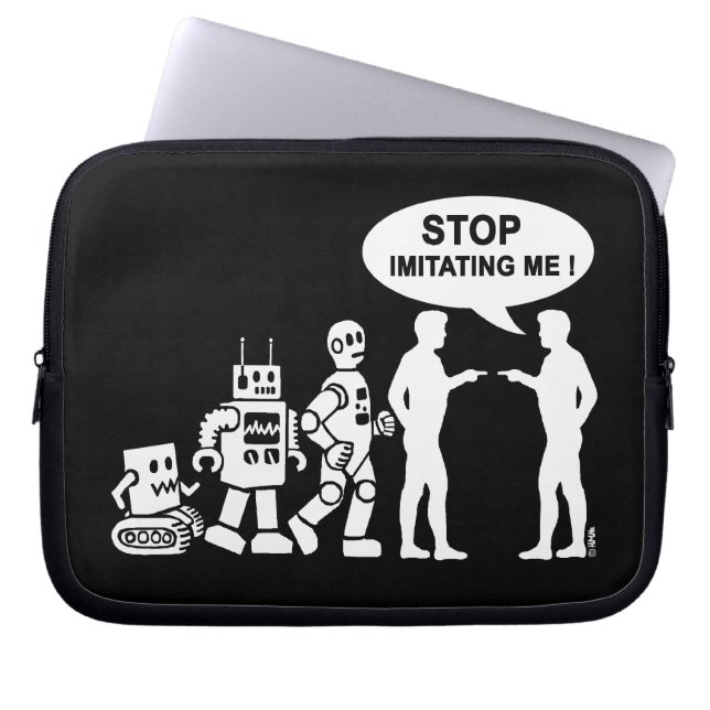 Funda Para Portátil Evolución de robots (Frente)