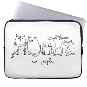 Funda Para Portátil Ew, People Funny Meowy Cat Aovers