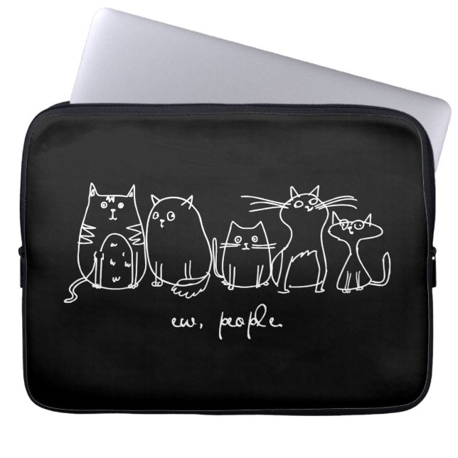 Funda Para Portátil Ew, People Funny Meowy Cat Aovers (Frente)