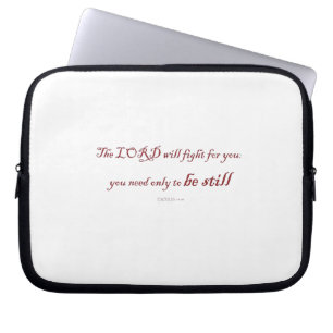 Funda Para Portátil Éxodo 14:14, el SEÑOR peleará por Ti,