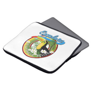 Funda Para Portátil Explorar el logotipo de viajes de Placencia Belice