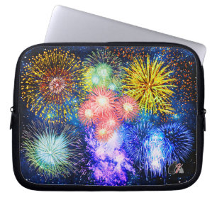 Funda para portátil explosión de fuegos artificial