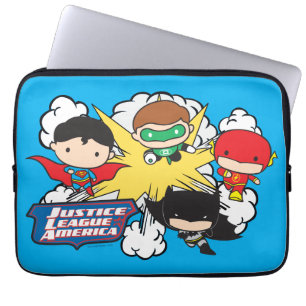Funda Para Portátil Explosión de la Liga de Justicia de Chibi