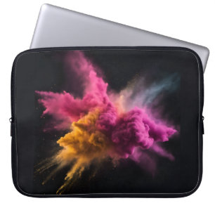 Funda Para Portátil Explosión de polvo rosa y Naranja