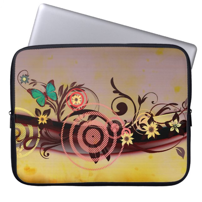 Funda para portátil Explosión de primavera (Frente)