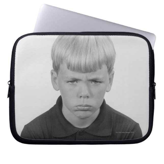 Funda Para Portátil Expresiones faciales del muchacho (Frente)