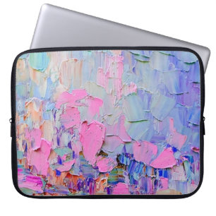 Funda Para Portátil Expressive embossed paint on canvas, created using