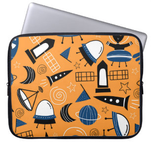 Funda Para Portátil Extraterrestre con OVNI, naves espaciales, patrón