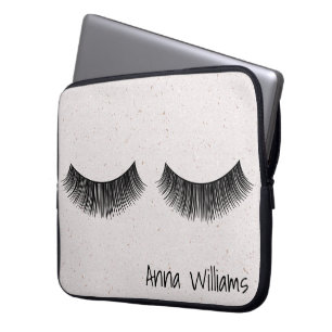 Funda Para Portátil Eyelash sobre el patrón Terrazzo