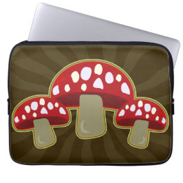 Funda Para Portátil Fab Hongi Mushrooms Happy Pattern