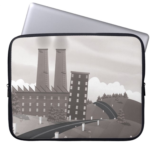 Funda Para Portátil Fábrica de chocolate (Frente)
