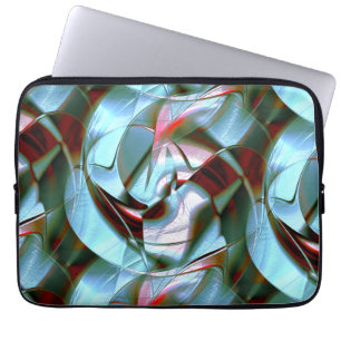 Funda Para Portátil Fábrica de menta plateada en formas abstractas y t