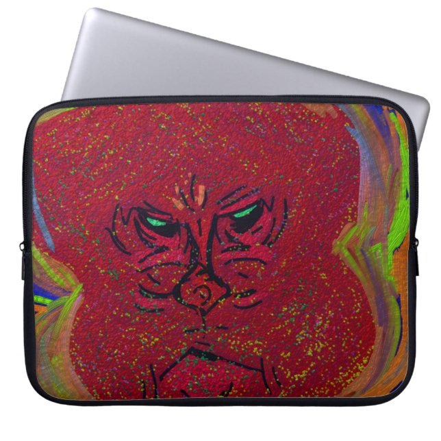 Funda Para Portátil Face of a Flame Laptop Sleeve (Frente)