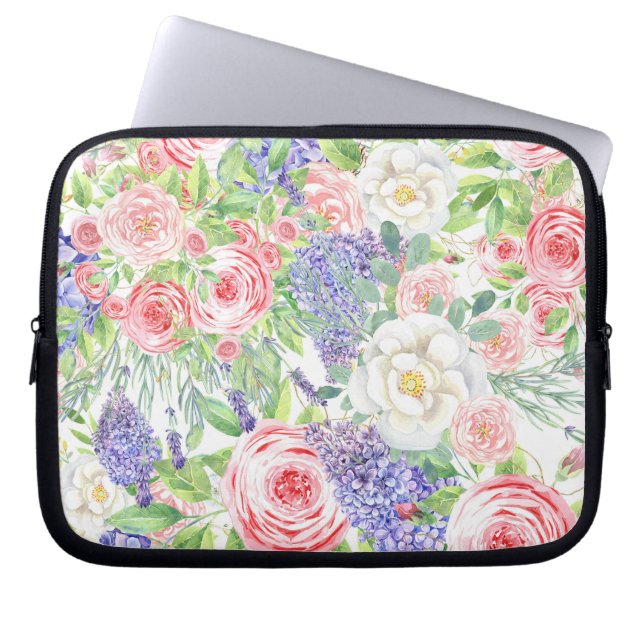 Funda Para Portátil Fácil dibujo de flor (Frente)