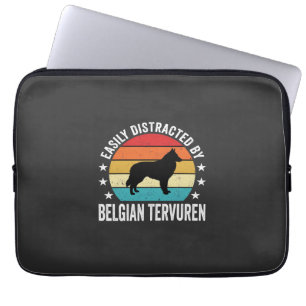 Funda Para Portátil Fácilmente Distraído Por Perro Tervuren Belga