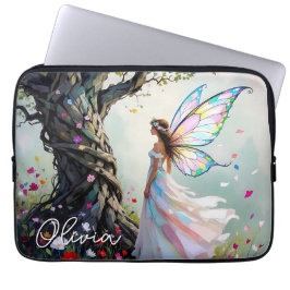 Funda Para Portátil Fairy and Magical Vine Wrapped Tree Personalized