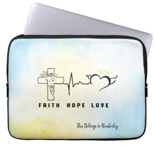 Funda Para Portátil Faith Hope Love