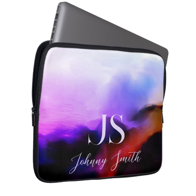 Funda Para Portátil Faith puede hacer milagros Ombre Cliff Monograma (Anverso derecho)