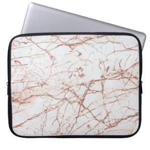 Funda Para Portátil Falso mármol color de rosa blanco de marfil
