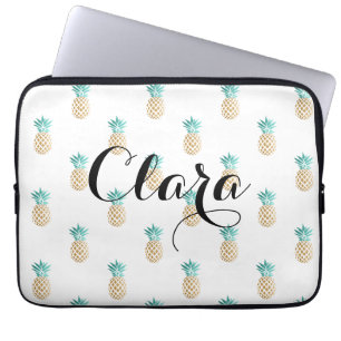 Funda Para Portátil falso modelo de la piña del oro del verano fresco