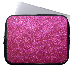 Funda Para Portátil Falso purpurina de las rosas fuertes