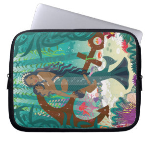 Funda Para Portátil Familia de Sirenas (piel y ojos marrones)