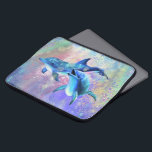 Funda Para Portátil Familia Dolphin Couple Laptop Sleeve<br><div class="desc">Pintura MIGNED de parejas de delfines</div>