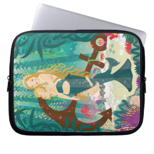 Funda Para Portátil Familia Sirena (rubias oscuras)