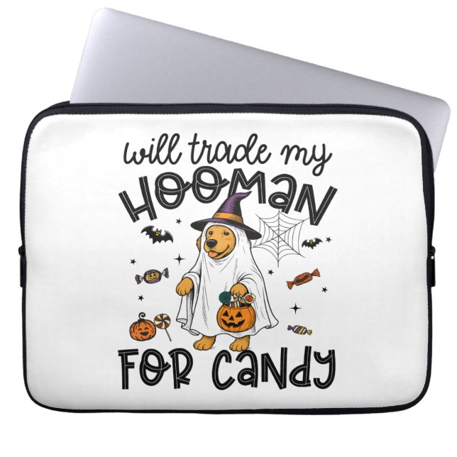 Funda Para Portátil Famoso perro dorado Halloween Fantasma (Frente)