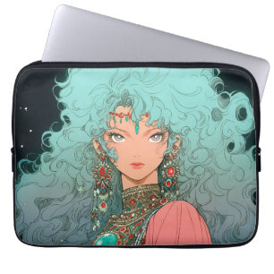 Funda Para Portátil Fantasía Bohemia Chica de Anime Estético
